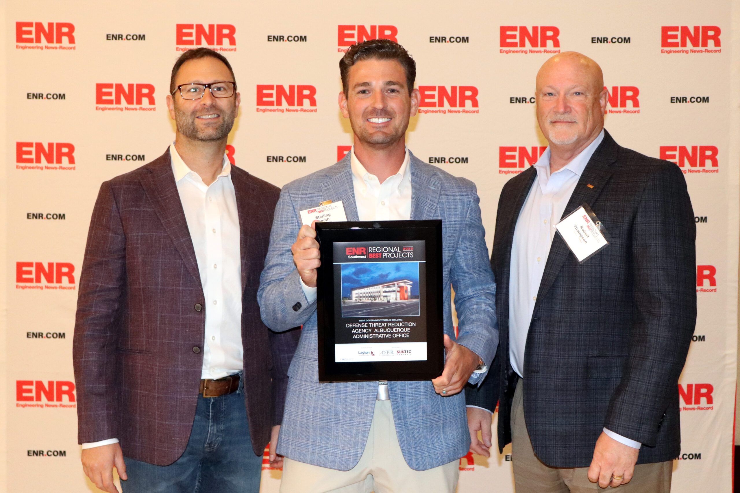 Hensel Phelps accepting award at the ENR awards event.
