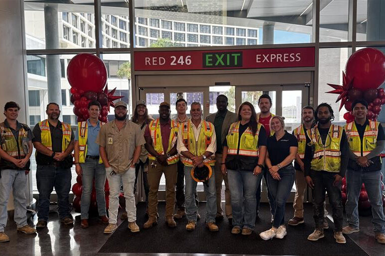 group photo at the ribbon cutting ceremony