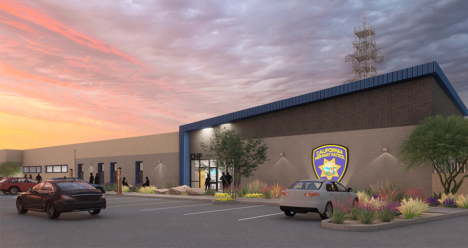 rendering of the Hensel Phelps + Ruhnau Clarke Architects Win DGS CHP San Bernardino Replacement Facility construction project