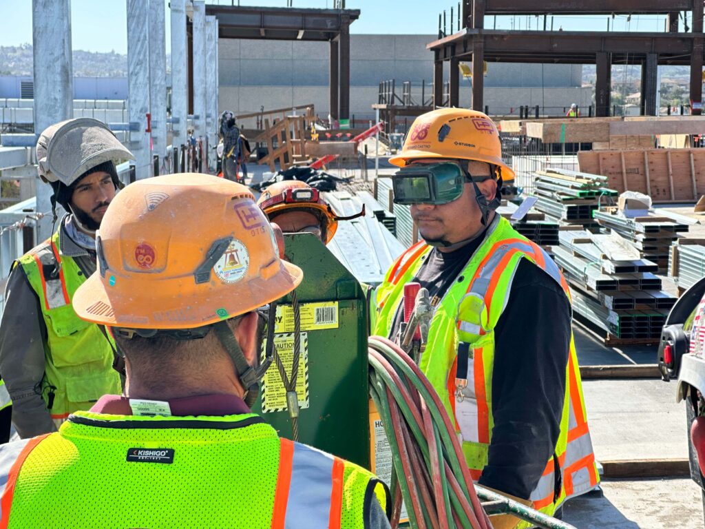 Richard Castro performing a safety demonstration on Oxy-Acetylene at the Kaiser Permanente Riverside Medical Center project in Riverside, California.