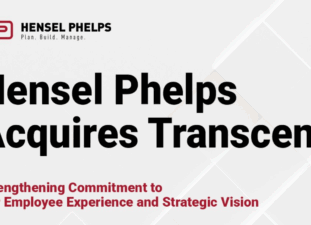 A graphic saying Hensel Phelps Acquires Transcend.