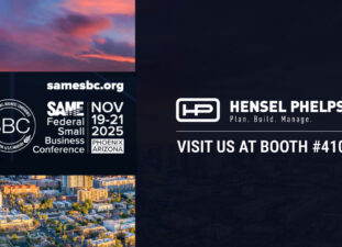 SAME Conference graphic showing Hensel Phelps will attend.