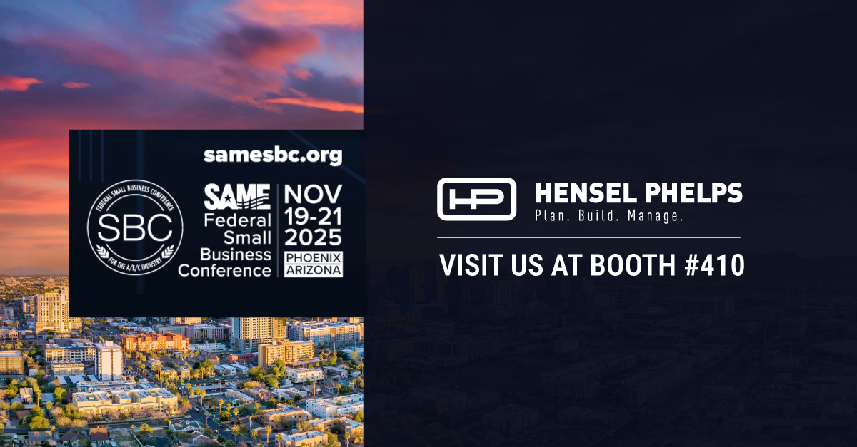 SAME Conference graphic showing Hensel Phelps will attend.