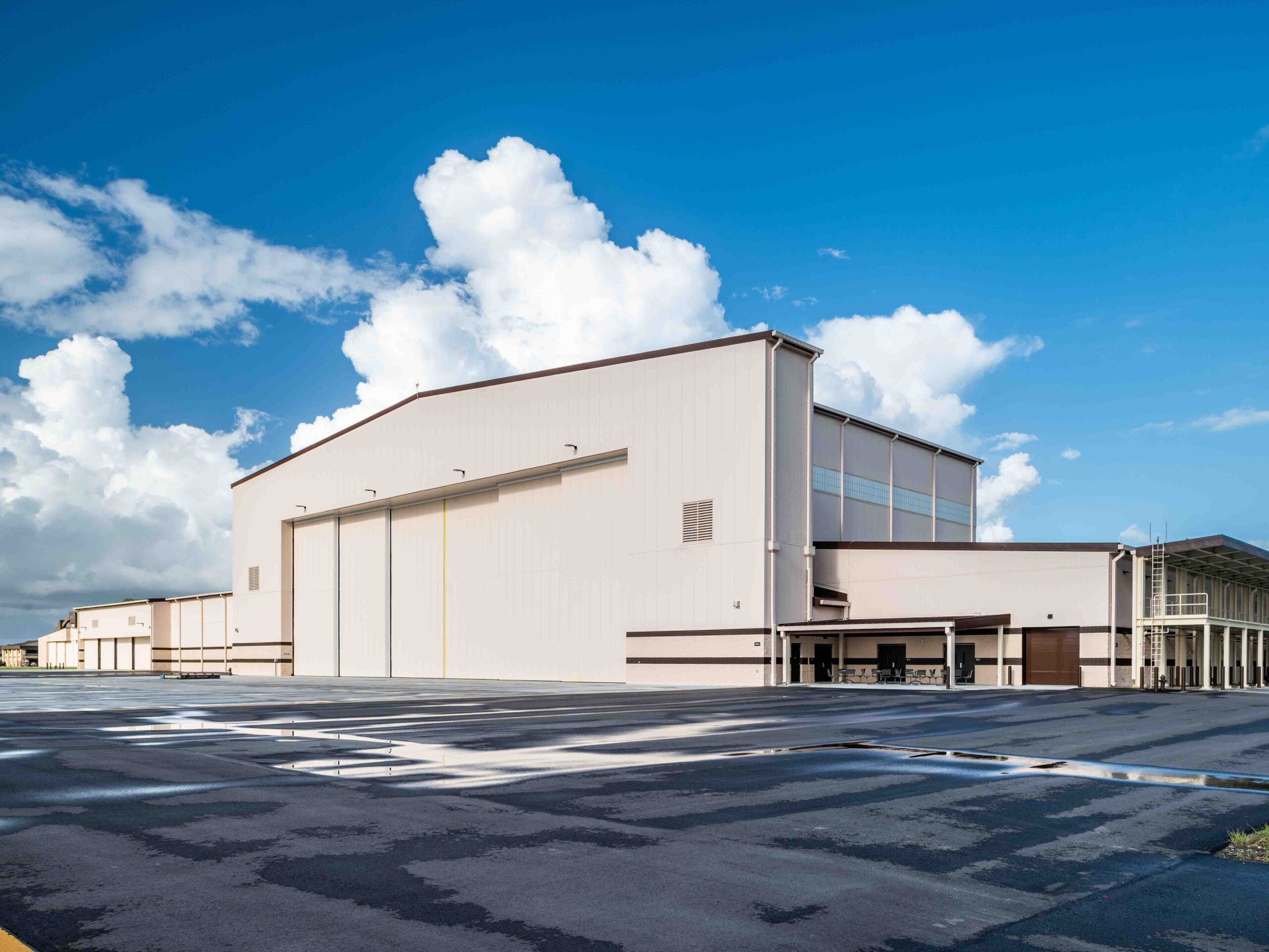 exterior of the SOF Aircraft Maintenance Unit and Weapons Hangar Facility: