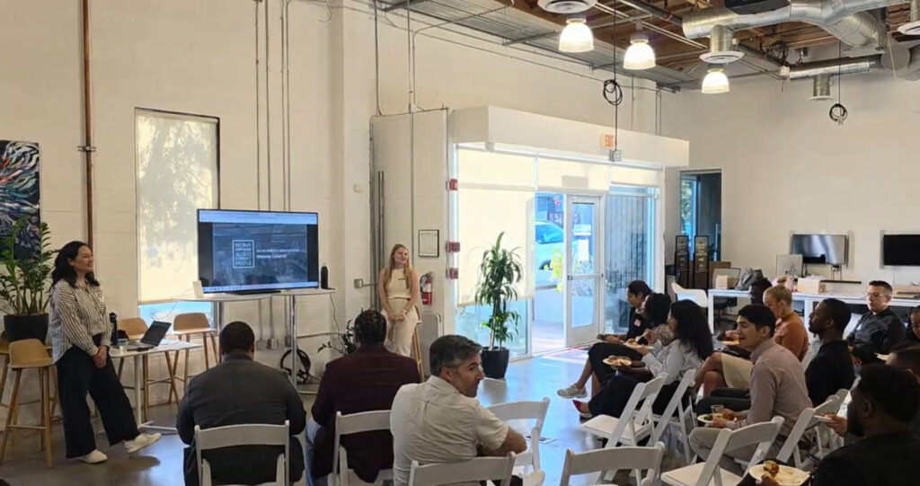 Tiffany speaking at the kickoff event for a ULI REACH mentorship cohort.