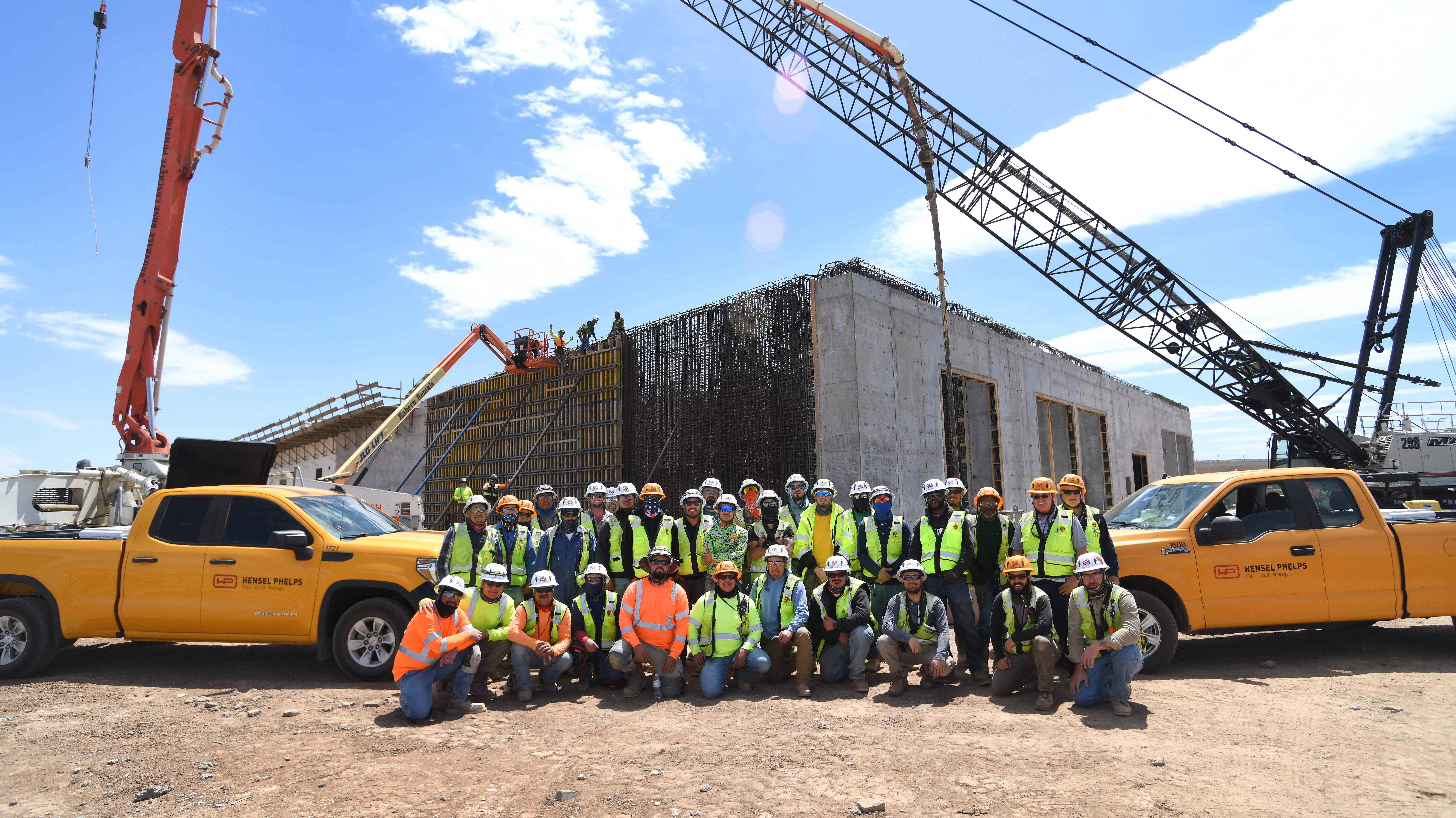 Pantex construction crew and facility exterior