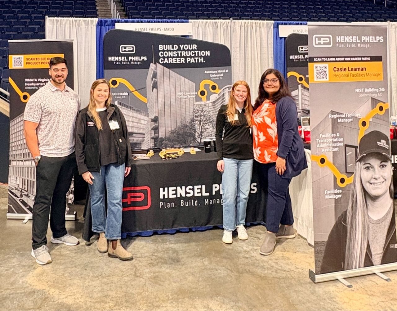 Hensel Phelps career fair booth