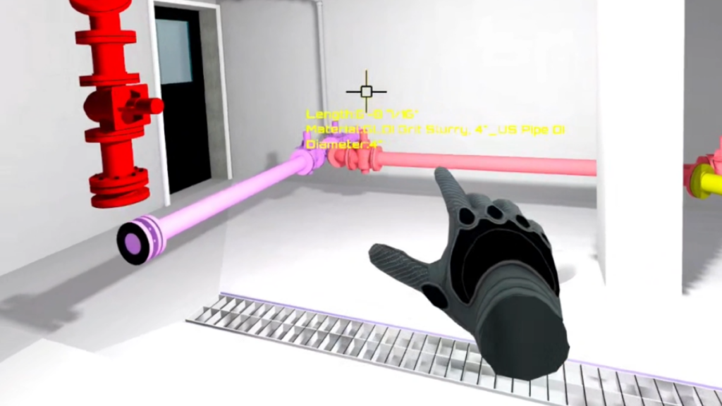 Virtual project environment through meta quest headset.