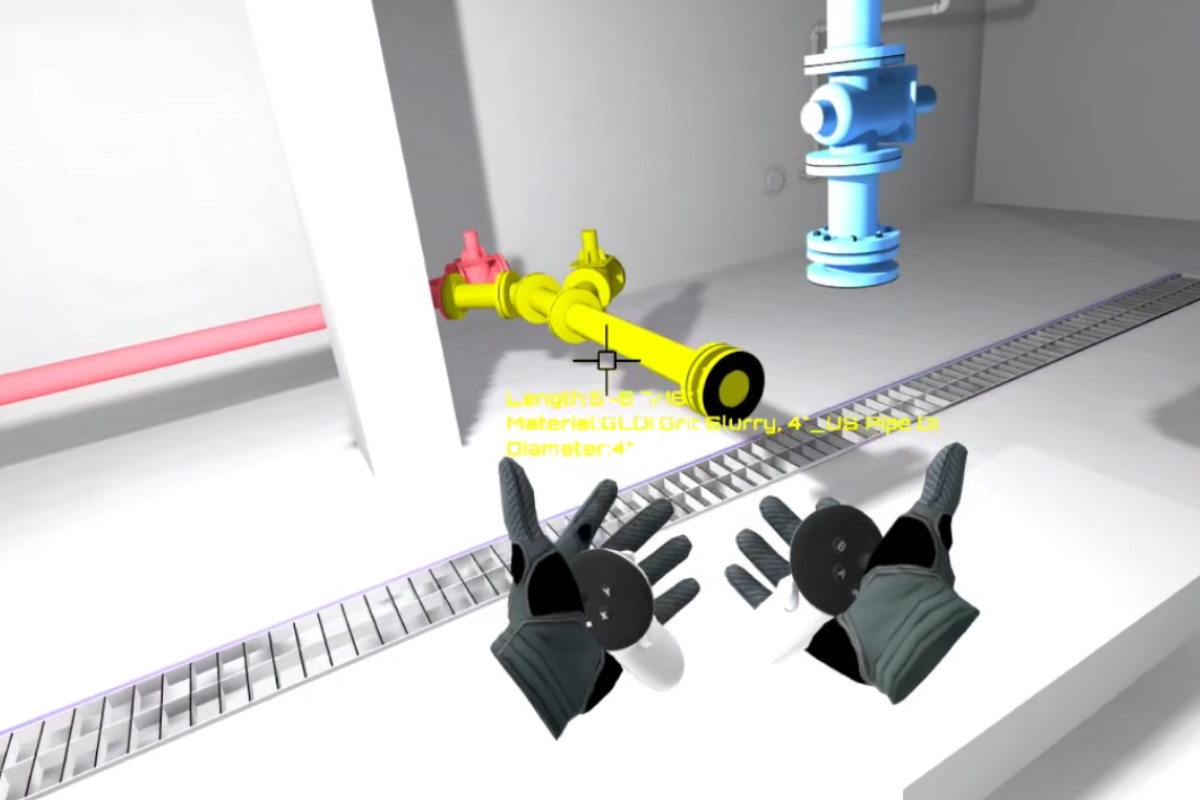 Virtual project environment through meta quest headset.