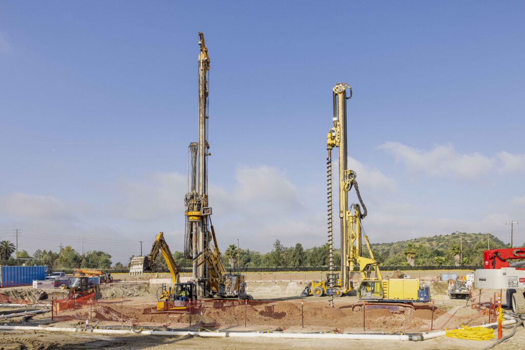 Whittier Narrows project showcasing the Cement Deep Soil Mixing shoring (CDSM) technique.