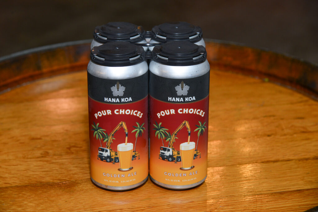 Guests enjoy a custom-crafted golden ale created through a collaboration between Hensel Phelps and Hana Koa Brewing Co. during a Partner Appreciation event in Hawaii.